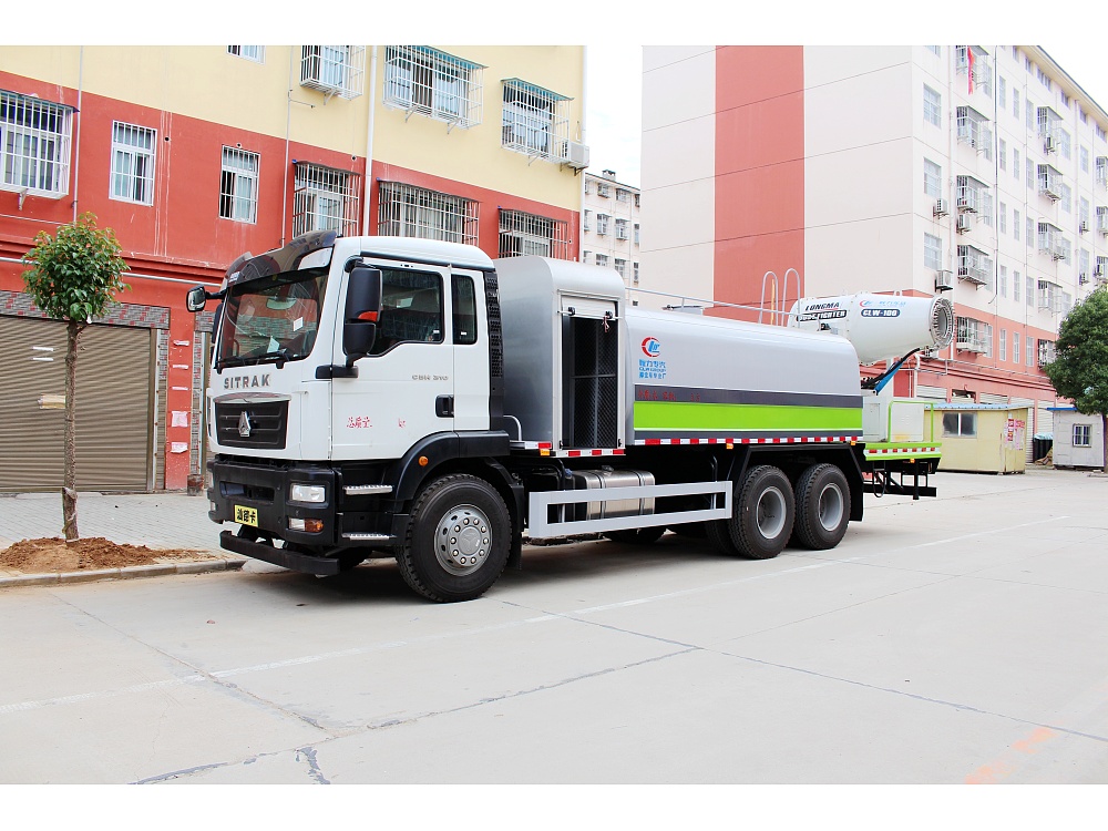 國六重汽汕德卡后雙橋16立方抑塵車